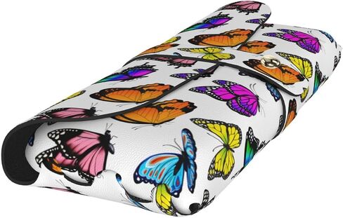 Portable PU Leather Eyeglasses Case with Button, Durable Glasses Case Eyeglass Bag in Saudi Arabia