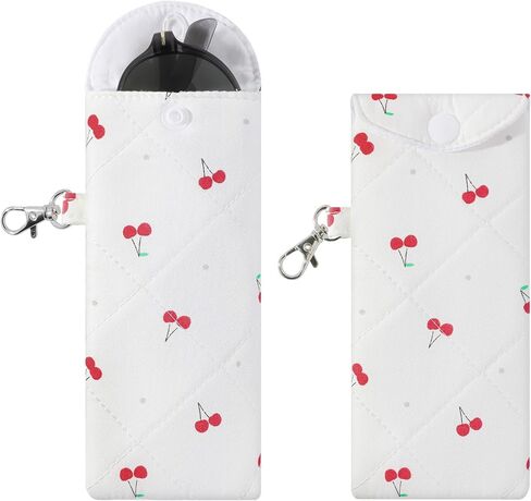 YOGFIT 1 PC Glasses Case for Women, Soft Cotton Eyeglasses Case, Cute Glasses Portable Button Type Pouch in Saudi Arabia