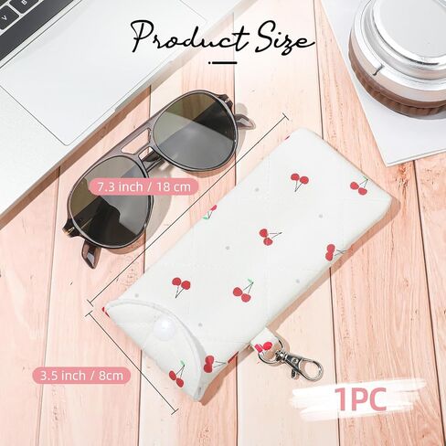 YOGFIT 1 PC Glasses Case for Women, Soft Cotton Eyeglasses Case, Cute Glasses Portable Button Type Pouch in Saudi Arabia