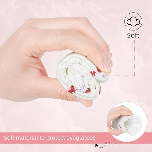 YOGFIT 1 PC Glasses Case for Women, Soft Cotton Eyeglasses Case, Cute Glasses Portable Button Type Pouch in Saudi Arabia