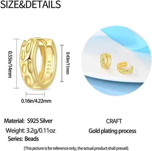 أقراط طعنة من الذهب المطلية بالذهبية 14 - أقراط لؤلؤة عصرية مع تصميمات متدلية الحد الأدنى ، ووزارة خفيفة الوزن S925 STERLING SILVEN in Kuwait