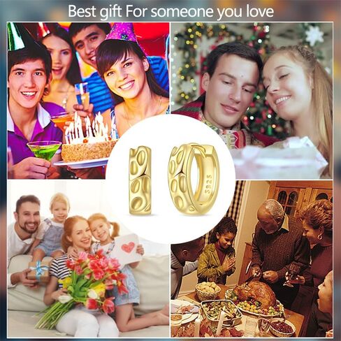 أقراط طعنة من الذهب المطلية بالذهبية 14 - أقراط لؤلؤة عصرية مع تصميمات متدلية الحد الأدنى ، ووزارة خفيفة الوزن S925 STERLING SILVEN in Kuwait