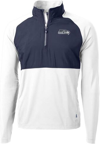 Cutter & Buck Men's NFL Adapt Eco Knit Hybrid Recycled Quarter-Zip Raglan Jacket in Saudi Arabia