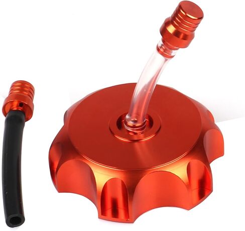 Motorcycle CNC Gas Fuel Cap With Single Way Vent Tube For 50cc 70cc 90cc 110cc 125cc SSR110 SSR125 Taotao DB10 DB14 SDG107 XPro YZ80 Kayo Pit Motorized Parts (orange) in Saudi Arabia