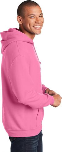 Gildan Men's Heavy Blend Fleece Hooded Sweatshirt G18500 (X-Large, Azalea) in Saudi Arabia