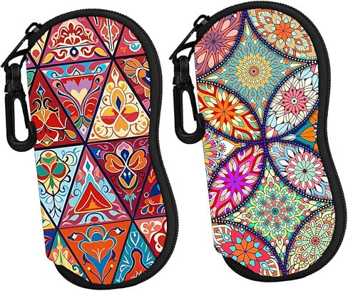 Sunglass Case Soft Glass Case For Women 2 Pack Reading Eyeglass Pouch Easy To Carry Sunglasses Pouch With Hook in Kuwait