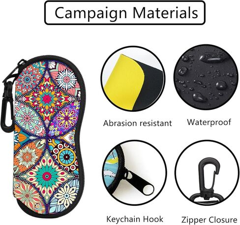 Sunglass Case Soft Glass Case For Women 2 Pack Reading Eyeglass Pouch Easy To Carry Sunglasses Pouch With Hook in Kuwait