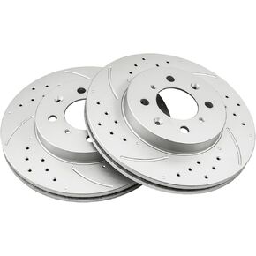 KAC - Disc Brake Rotors | Brake Kit for Honda 1996-1998 2001-2003 Civic, 2007-2012 Fit, 2004-2005 Civic 1.7L, 1990-1995 1999-2000 Civi-c 1.6L,Automotive Replacement Brake Rotors,3295
