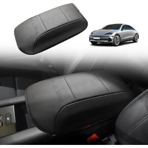 BestEvMod Center Console Armrest Pad Cover Compatible with Tesla Model Y Juniper 2026 2025 Extra Soft Microfiber Vegan Leather Protector Seat Armrest Cover OEM Style (Black)