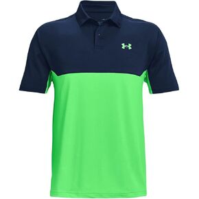 Under Armour Men's Performance Golf Polo 2.0 Colorblock , Academy Blue (419)/Stadium Green , XX-Large in Saudi Arabia