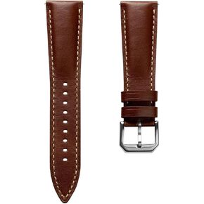 Tenby Classic Leather Watch Strap, made from waxed-oiled full grain calf hide leather, with quick-release spring bars. In black, brown, burgundy and green. Sizes include 20mm and 22mm