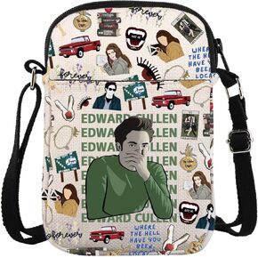 KUIYAI Vampire Movie Merchandise Crossbody Bag Vampire Movie Lover Gift Forks Washington Gift Edward Cullen Character Bag