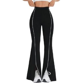GORGLITTER Women's Flare Leggings Split High Waisted Bootcut Casual Workout Yoga Pants