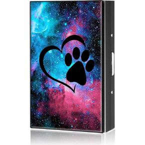 Metal Wallet,Credit Card Holder for Women Men,Small Card Holder Wallet,RFID Blocking Credit Card Protector Hard Card Case with 6 Slots Wallet Gift for Men and Women-Reading Cat