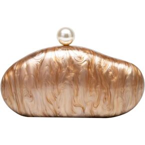 Acrylic Pearl Clutch Purses for Women Trendy Acrylic Evening Handbag Y2k Crossbody Purse Evening Clutch for Wedding Party