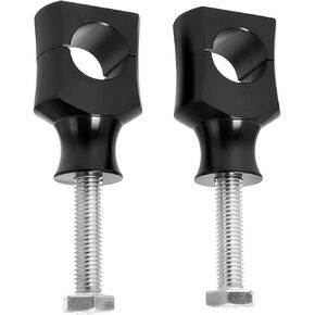 Motorcycle 1 Inch 25mm Handlebar Risers Bar Mount Clamp for Harley Honda Kawasaki Suzuki Yamaha Black set of 2