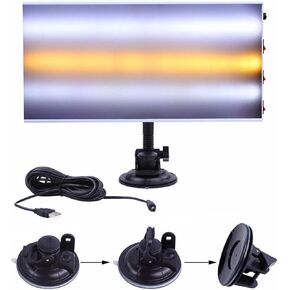 JIANWEI Paintless Dent Repair LED Line Board Double Stripe, 5v USB lamp Board Dent Repair Set Paintless Hail Removal Board Tool with Ajustment Holder LED Double Panel Strip Line Board(Black White)