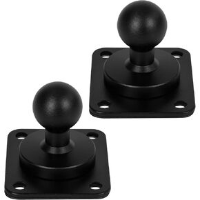 2 Pack Metal 4-Hole AMPS Mounts with 20mm Ball, 4-Holes Mounting Plates Adapters with Hardware Compatible with 0.787 Inches Arm
