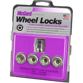 MCGARD 24013 Cone Seat - Under Hub Cap Wheel Locks (M12 x 1.25 Thread Size) - Set of 4, Silver