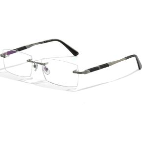 Pure Titanium Rimless Glasses Frame for Men Rectangle Optical Frameless Eyeglasses Frames Lightweight Eyewear YJ2201