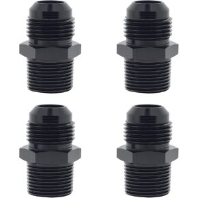 6AN Male Flare to 1/4 NPT Straight Pipe Fitting Adapter 4PCS