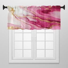 Curtain Valances for Windows Brown-Black Leopard Spot Rod Pocket Window Valances Top Treatment for Bedroom, Living Room, Nursery(54"x18"Inch)