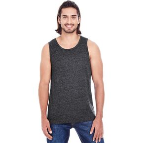 Threadfast Apparel Men's Triblend Tank, Black Triblend, X-Large in Kuwait