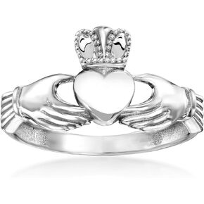 Ross-Simons 14kt White Gold Claddagh Ring