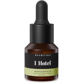 Fragrance Oil & Diffuser Oils by The 1 Hotel Scent - Pepper, Lemon, Patchouli Notes. Premium 15mL Glass Dropper Bottle for Ultrasonic/Waterless Diffusers, Crafting 5-Star Hotel Ambiance