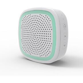 White Noise Machine,Wireless Connect Sound Machine with 36 Soothing Sounds, Sleep Machine for Adults Baby Kids，Memory Function,3 Timers,15 Volume Levels for Home, Office, Travel. (White-Blue, Small)