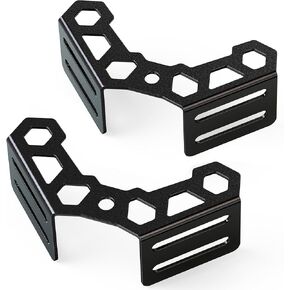 RENO Bed Rail Corner Gusset, Black Tie Down Brackets Compatible with 2005-2024+ Tacoma Cargo Trailer Front Bed-Corner Gussets - Pack of 2 (Not Fit 2016-2023)