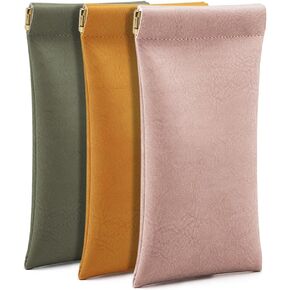 3 قطع من الجلد نظارة شمسية حقيبة نظارة شمسية ، حقيبة نظارات ناعمة in Kuwait