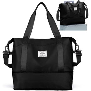 Travel Duffel Bag,Sports Tote Gym For Spirit Airlines Personal Item Bag 18x14x8 Foldable,Carry on Shoulder Expandable Weekender Overnight for Women,Green