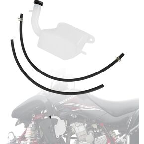ATV Coolant Radiator Reservoir Tank with Oil Hoses 17910-07G00 for LTZ 400 LTZ400 Quadsport Z400 2003-2008 2004 2005 2006 2007 ATVs Quad Four Wheel