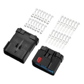 14 Pin Door Window Lift Switch Connector Plug 2.8mm Series Male Female Wire Terminal Connector for Jeep Plastic Black 1 Set