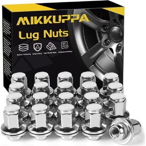 MIKKUPPA 24pcs M14X1.5 Lug Nuts - 7/8" (22mm) Hex Mag Seat, Replacement for Replacement for 2022-2024 Toyota Sequoia Tundra 6 Lug Stock Rim Black