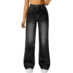 Trendy Queen Jeans for Women Wide Straight Leg High Waisted Stretchy Baggy Jeans Fashion Loose Denim Pants Summer 2025