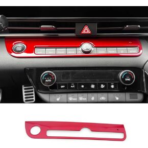Gossy Red Style One Piece Car Start Stop Button Cover Start Stop Engine Button Cover Accessories Compatible with Hyundai Elantra 2021-2025 Elantra N 2022-2025 Accessories