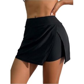 SOLY HUX Women's Beach Shorts High Waisted Side Slit Boardshorts Summer Vacation Swimwear Bottoms
