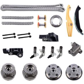 Timing Chain Kit with Water Pump Oil Pump for 2011-2017 Ford F-150 Edge Explorer Expedition Mustang, Fits 3.5L V6 DOHC Engine, and for 2016 Ford Police 3.7L, for 2015-2017 Lincoln Navigator 3.5L