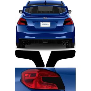 Revion Autoworks Tail Light Tint Kit compatible with 2015-2022 Subaru WRX/STI gloss black smoke vinyl Tinted taillight overlay kit