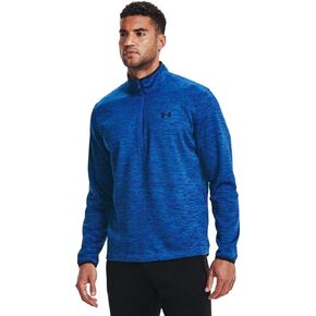 Under Armour Men's Armour Fleece 1/2 Zip T-Shirt , Green Citrine (394)/Black , X-Large in Kuwait