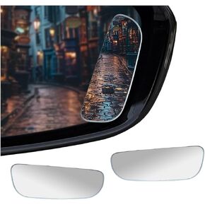 2PCS Heart Car Blind Spot Mirror, Adjustable Wide Angle HD Convex Car Rearview Mirror, Framless Stick-On Auto Side Auxiliary Mirrors for Enhanced Safety Universal for Vehicle Truck (Heart)