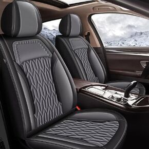 AOMSAZTO Fit for Toyota Corolla 2020-2025 Seat Covers Custom Breathable Faux Leather Black Car Seat Covers Protector Cushion Accessories(2PCS Front Seat Covers)
