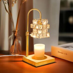 Candle Warmer Lamp with Timer, Adjustable Dimmable Electric Warmer for 3-8 oz Candles, Safe Flameless Heating Vintage Designer Lamp Gift for Christmas/Birthday/Bedroom Decor