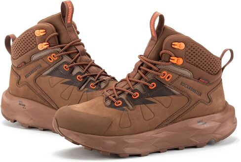 ROCKROOSTER Farmington 2 Waterproof Hiking Boots for Men, 6" Anti-Fatigue Outdoor Nubuck Leather Shoes in Saudi Arabia