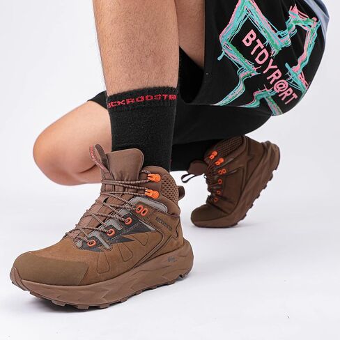 ROCKROOSTER Farmington 2 Waterproof Hiking Boots for Men, 6" Anti-Fatigue Outdoor Nubuck Leather Shoes in Saudi Arabia
