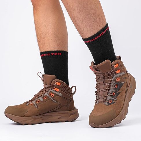 ROCKROOSTER Farmington 2 Waterproof Hiking Boots for Men, 6" Anti-Fatigue Outdoor Nubuck Leather Shoes in Saudi Arabia