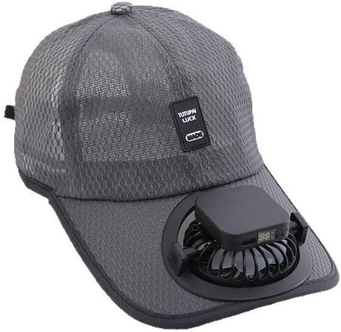 Adults Mesh Baseball Cap Fishing Beach Hats with Solar Fan, Summer UV Protection Sun Hat, Solar Powered/USB Charging Sunhat in Kuwait