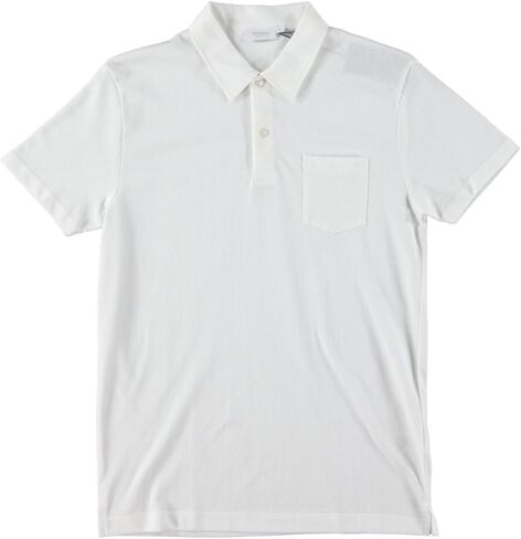 Sunspel Short Sleeve MPOL-1026 Riviera Polo Shirt T-Shirt in White in Saudi Arabia